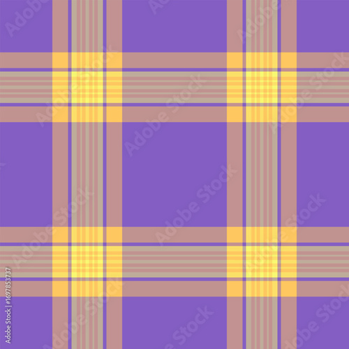 Filigree plaid seamless background, warp texture tartan textile. Chic fabric vector check pattern in rosy brown and pastel colors.