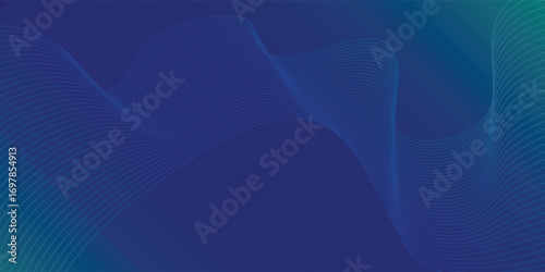 Abstract geometric lines wavy background. Futuristic technology digital hi tech concept. Music wave background