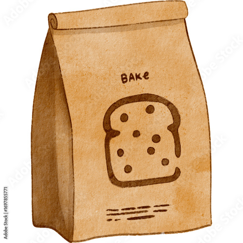 brown paper bag with food