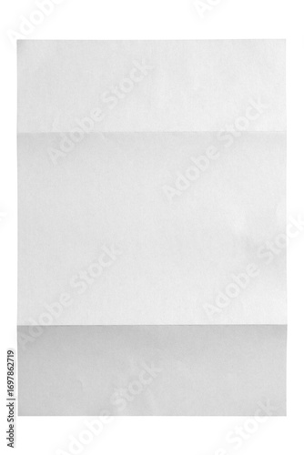 blank white folded paper sheet isolated on transparent png background,Crumpled Paper Poster Photo Effect Mockup,folded Paper texture overlay effec