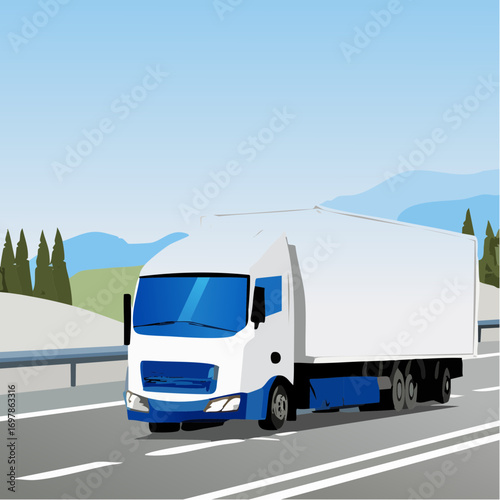 white truck on the road