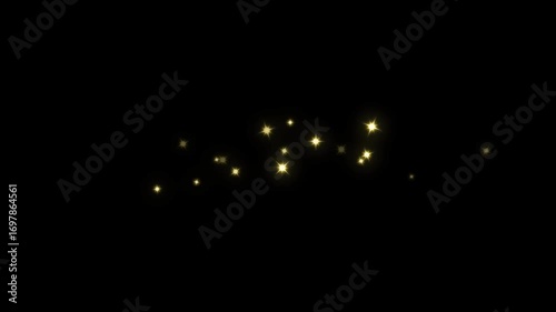 Wallpaper Mural Glitter sparkle trail animation, golden stars and bokeh lights sparkle glitters light trail loop 4k animation, golden doodle stars explosion, glittering confetti burst, black screen shimmer line. Torontodigital.ca