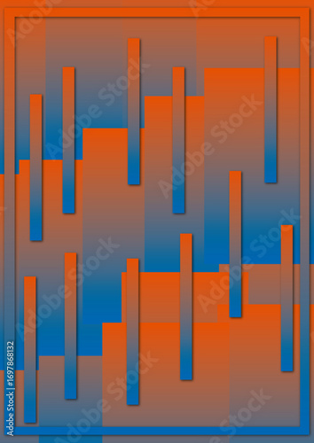 Layout orangeblau