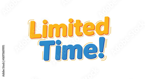 Eye-Catching Limited Time Offer Illustration, Perfect for Advertising Campaigns and Promotion of Urgent Sales and Exclusive Deals to Encourage
