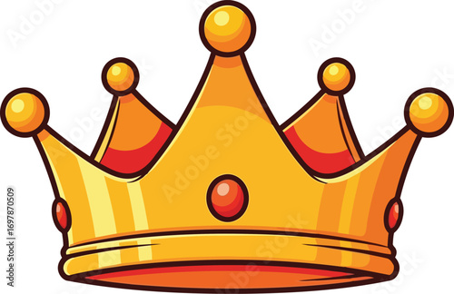 Golden royal crown jewel symbol of power prestige authority regal luxury royalty elite success vector