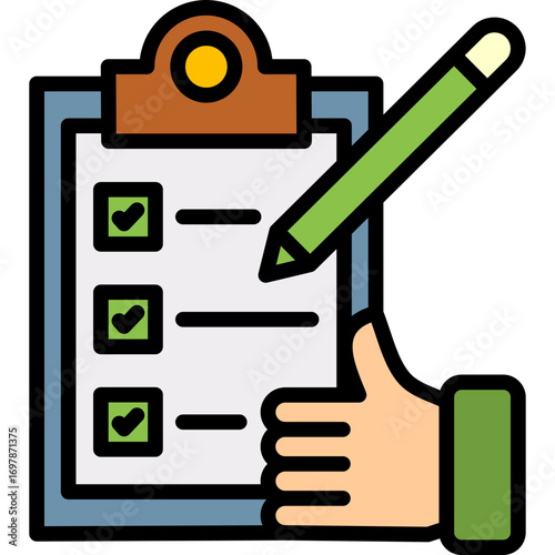 Feedback Form lineal color icon