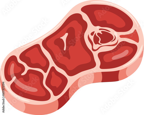 Juicy raw steak cut isolated fresh meat premium beef cutlet culinary ingredient food photography vector