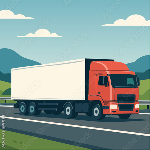 truck on the road