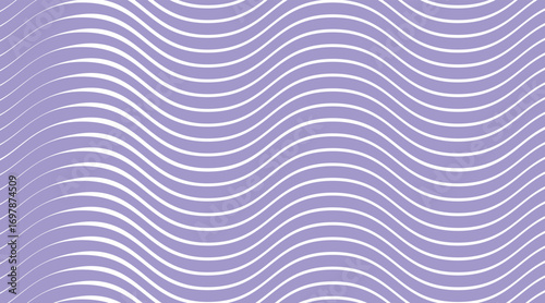 Minimal Wavy Line Seamless Pattern in Soft Purple – Abstract Flowing Curved Stripe Background for Wallpaper, Textile, Fabric Print, Poster, and Modern Decorative Vector Design Template