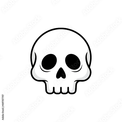 skull on black background