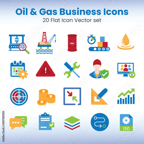 Oil & Gas Business Icons