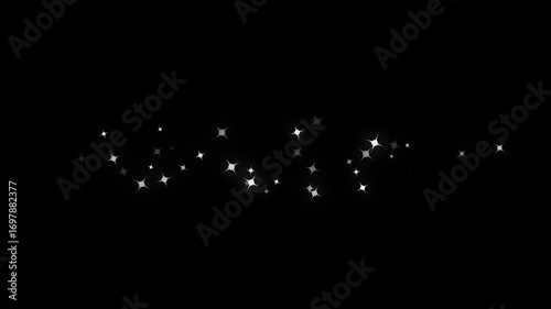 Wallpaper Mural Magical twinkle glitter stars, fairy dust trail sparkle, glowing white star animation, doodle-style glitter particles, black screen background starlight explosion effect, smooth transition. 4k Torontodigital.ca