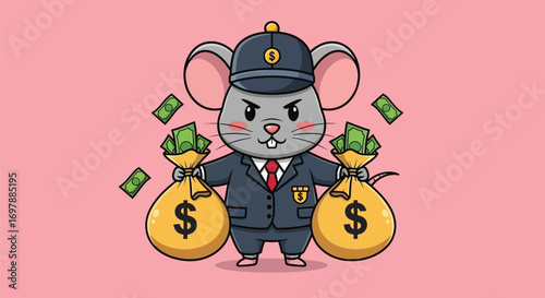 Greedy Mouse in a Suit with Bags of Money