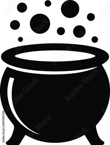 Bubbling cauldron icon for magic potions