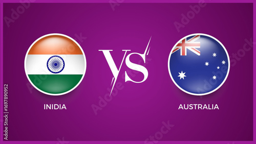 “india vs australia broadcast template for icc women cricket world cup sports. vector illustration"