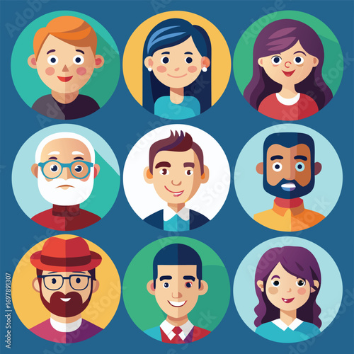 Diverse group of happy people with different ages and ethnicities