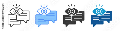 Point Of View Icon Set Multiple Style Collection