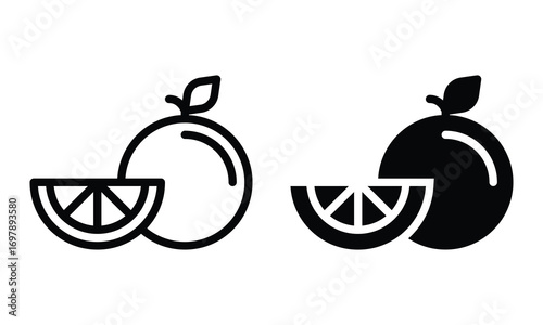 Orange icon with outline and glyph style.