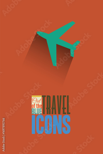 Vector illustration with travel and plane