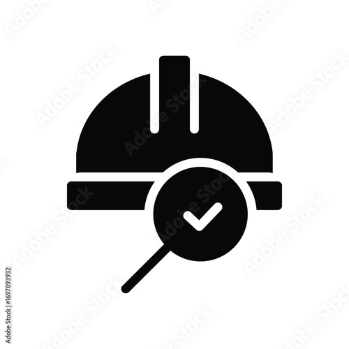 savety inspection solid icon vector design good for web or mobile app
