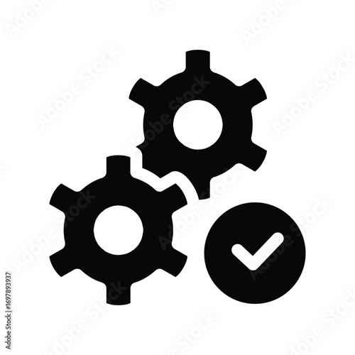 management check data solid icon vector design good for web or mobile app