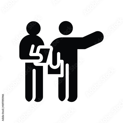 team inspector solid icon vector design good for web or mobile app