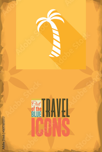 Vector illustration with travel and palm