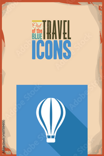 Vector illustration with travel and baloon