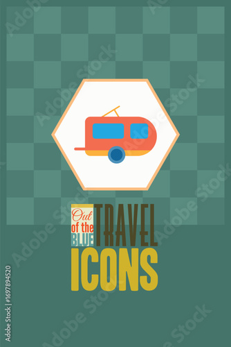 Vector illustration with travel and typo