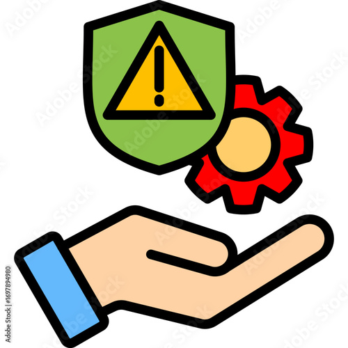 Risk Management lineal color icon