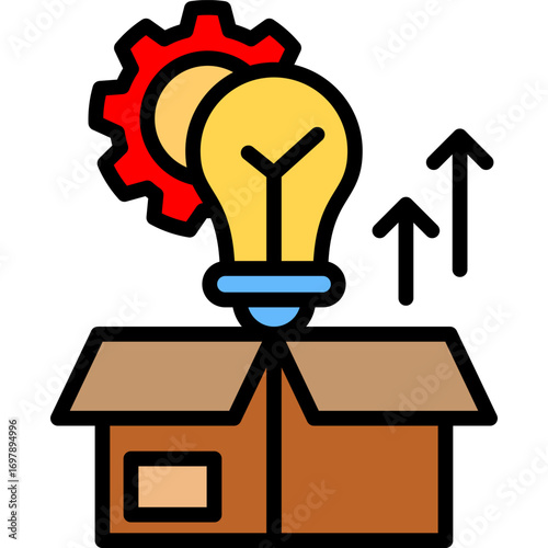 Product Development lineal color icon