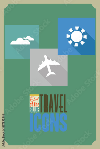 Vector illustration with travel and plane