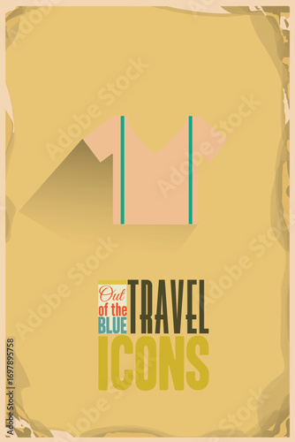 Vector illustration with travel and t-shirt
