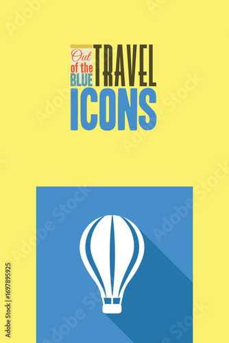 Vector illustration with travel and baloon