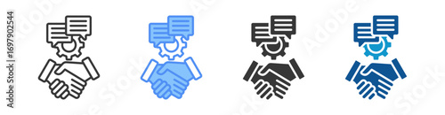 Negotiation Skills Icon Set Multiple Style Collection