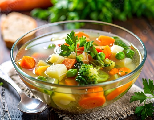 Hearty vegetable soup in a bowl (2)