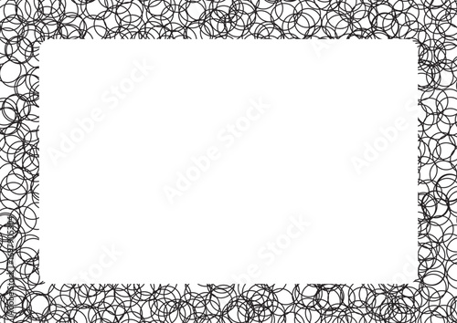 Minimalist frame circle Line Art Illustration