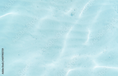 light blue water on sea bottom