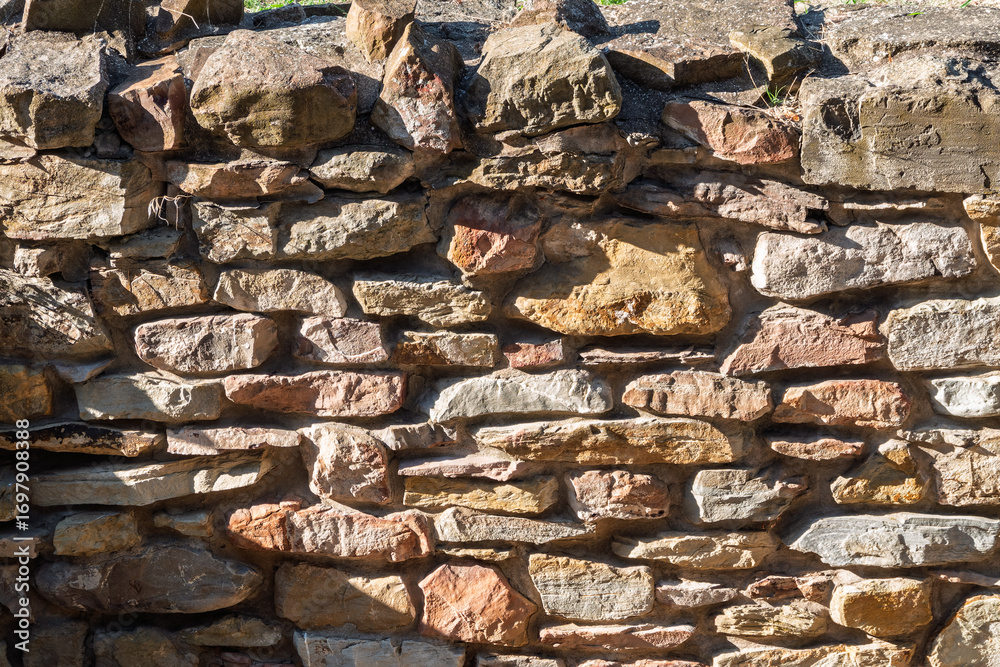 Fototapeta premium Backgrounds of the old stone wall.