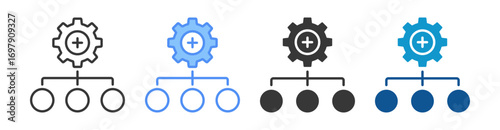 Resource Allocation Icon Set Multiple Style Collection