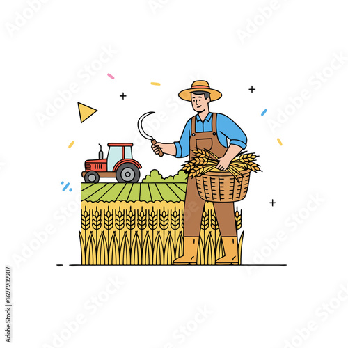 Harvesting Wheat A Farmer's Life in the Fields