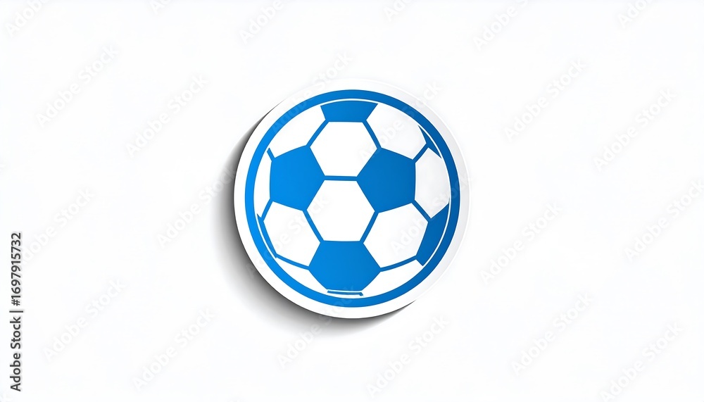Fototapeta premium Soccer ball graphic, sticker style