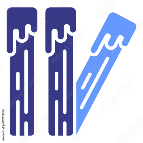 Churros flat blue icon