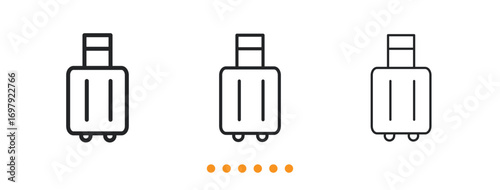 Suitcase icon. Thin line icon vector