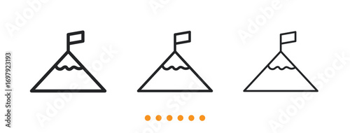 Mission icon. Thin line icon vector