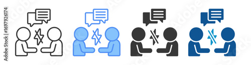 Conflict Resolution Icon Set Multiple Style Collection