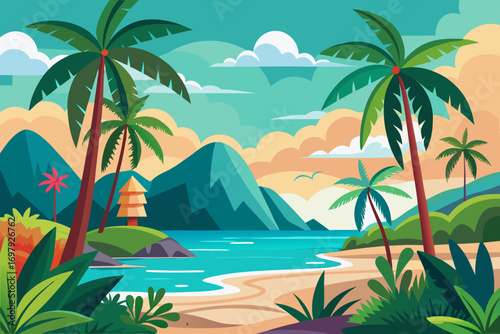 palm trees on the beach