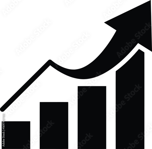 Vector Startup Graph Analysis, Modern Office Environment, Digital Illustration, Elevating Success Metrics Visualization