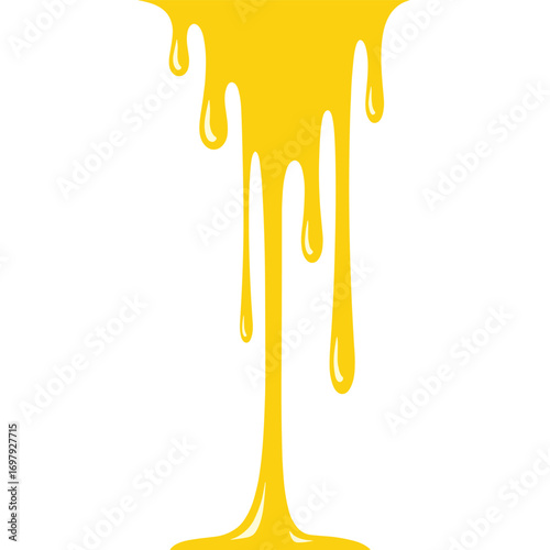 Sweet golden liquid dripping and flowing visually evoking the richness of natural honey