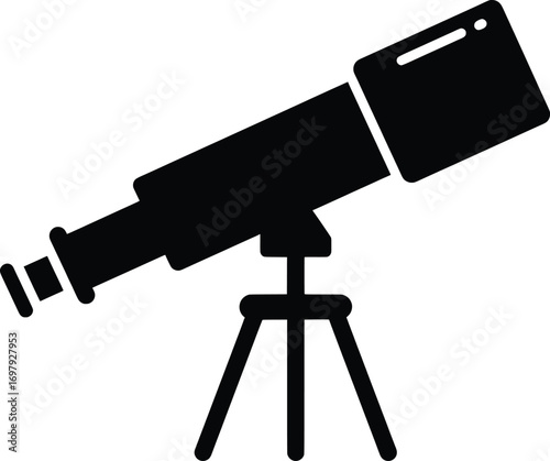 Astrological Event, Telescope, Outdoor Setting, Vector Graphic, Night Sky, Perspective View, Startup Concept for Astronomy Enthusiasts and Innovators